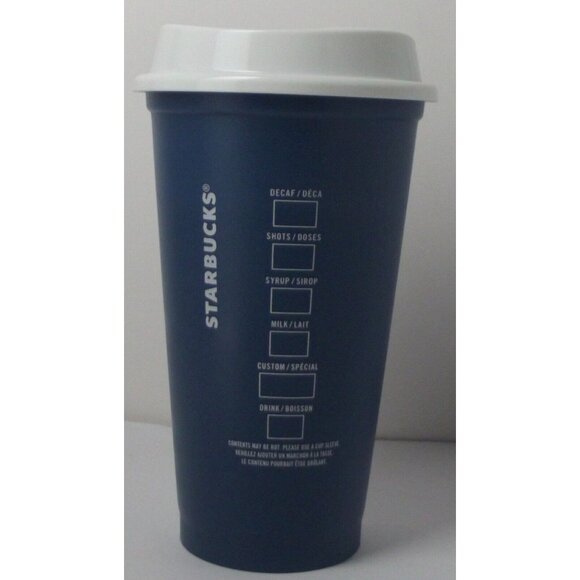 Starbucks Color-Changing Cup Blue Christmas 16 Oz. Reusable Plastic With Lid - Picture 5 of 10